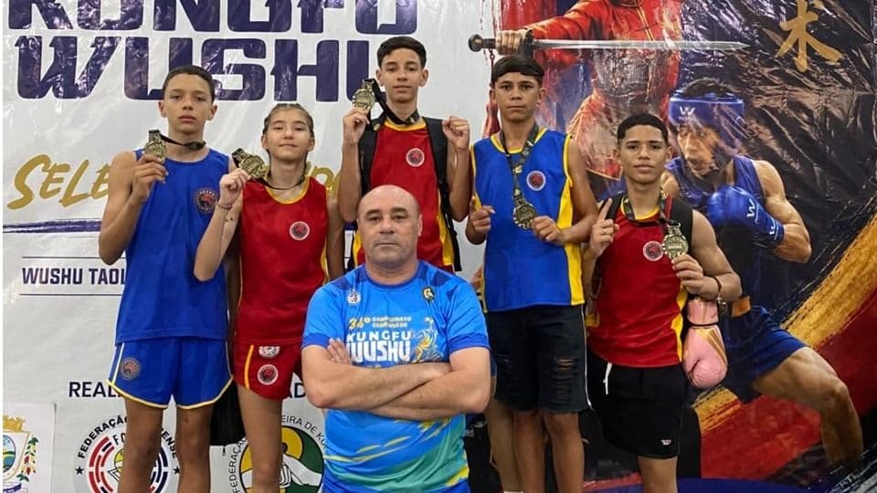 Cinco atletas de Potengi conquistam ouro e vão representar o Ceará no Brasileiro de Kungfu Wushu